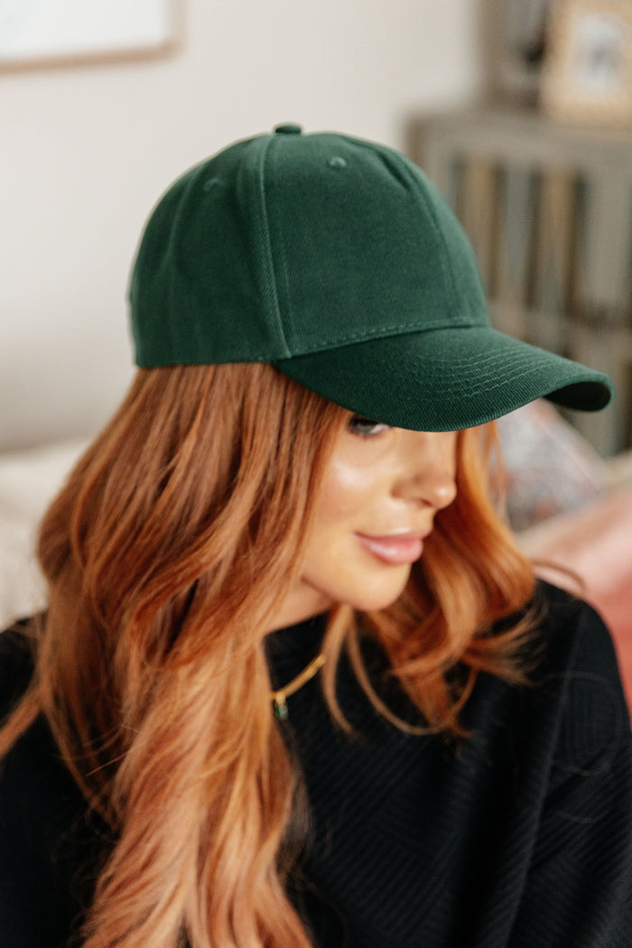 Basic Babe Ball Cap in Green - Mack and Mav Boutique 