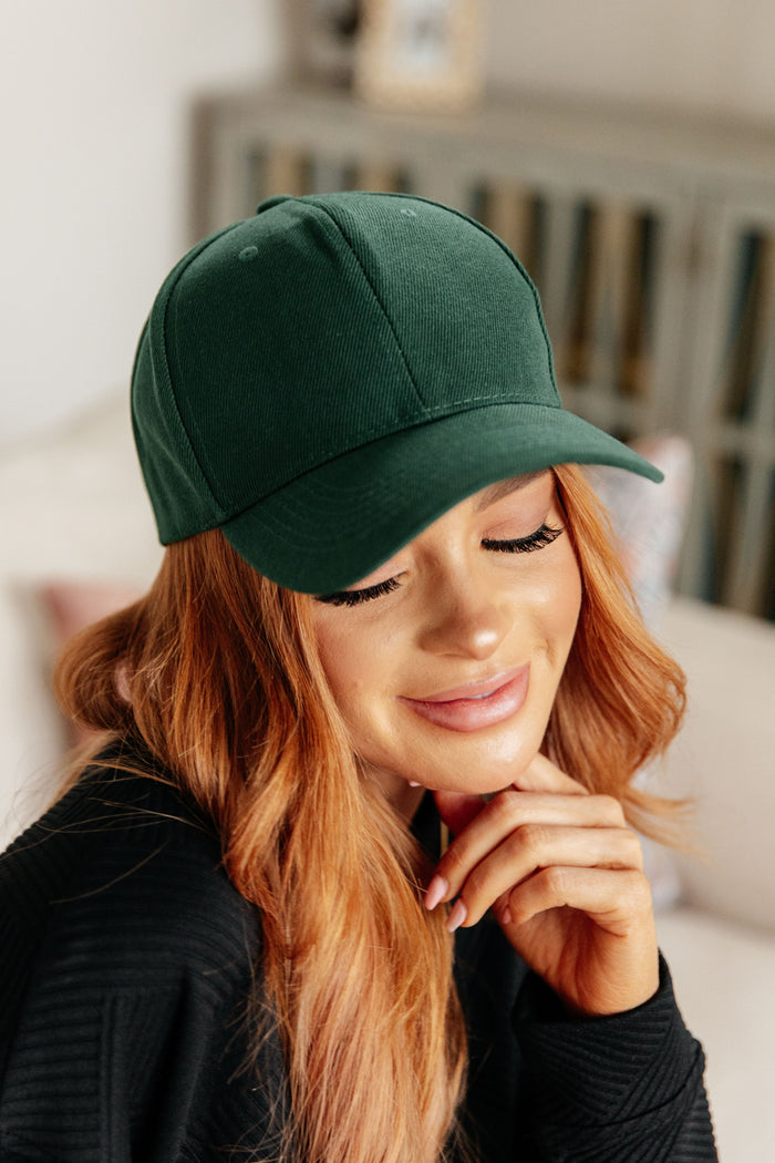 Basic Babe Ball Cap in Green - Mack and Mav Boutique 