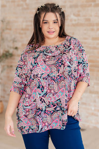 Essentially You Top in Pink Paisley - Mack and Mav Boutique 