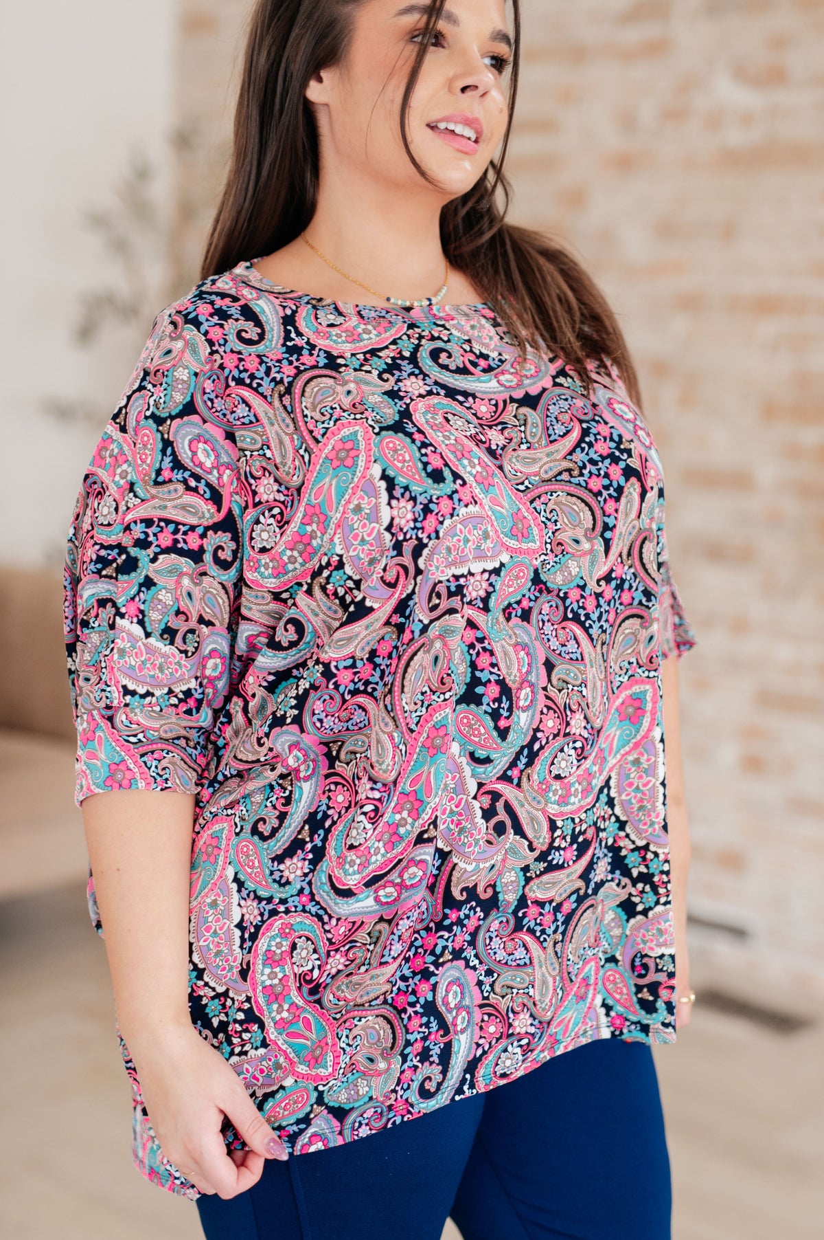 Essentially You Top in Pink Paisley - Mack and Mav Boutique 