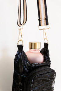 Gotcha Girl Puffer Tumbler Tote in Black - Mack and Mav Boutique 