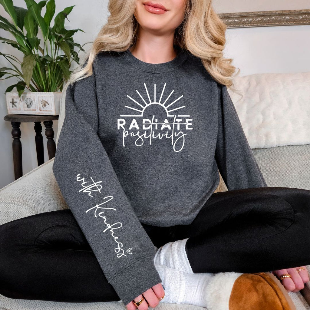 PREORDER: Radiate Positivity Graphic Sweatshirt in Three Colors