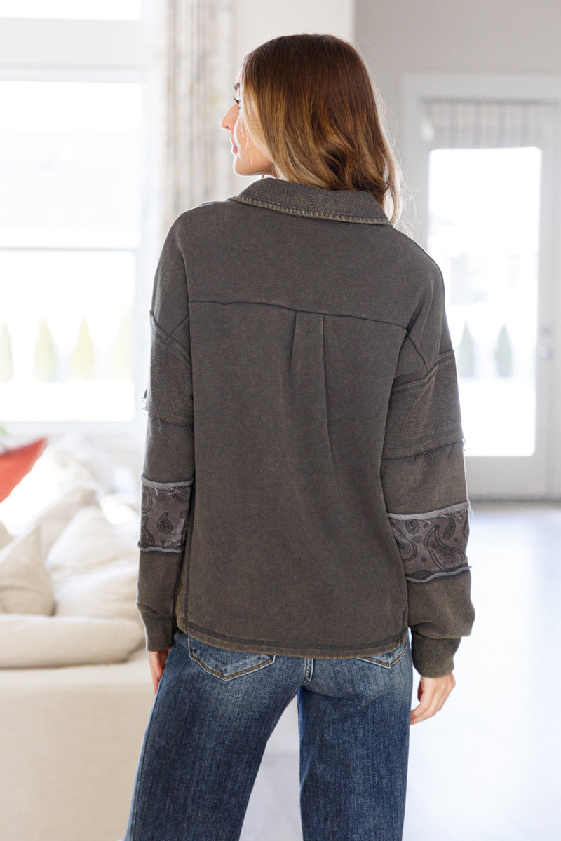 Moonstone Mineral Wash Pullover - Mack and Mav Boutique 