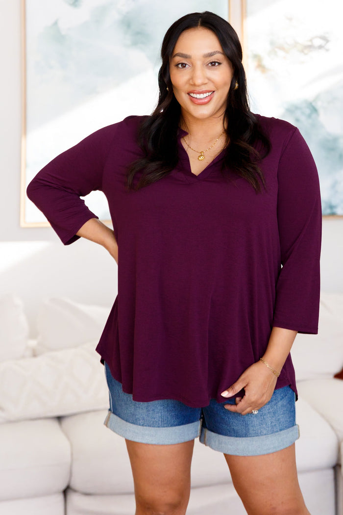 So Outstanding Top in Dark Magenta - Mack and Mav Boutique 