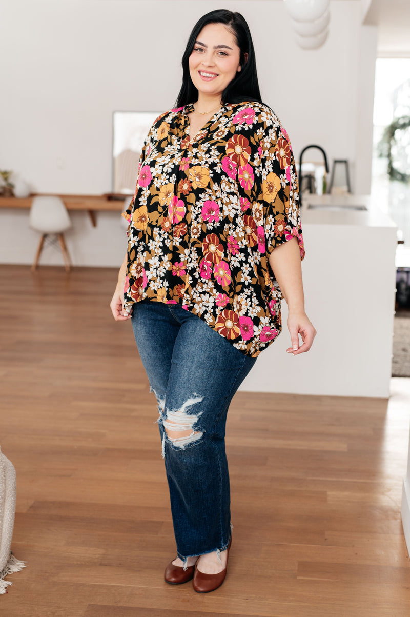 Take Another Chance Floral Print Top - Mack and Mav Boutique 