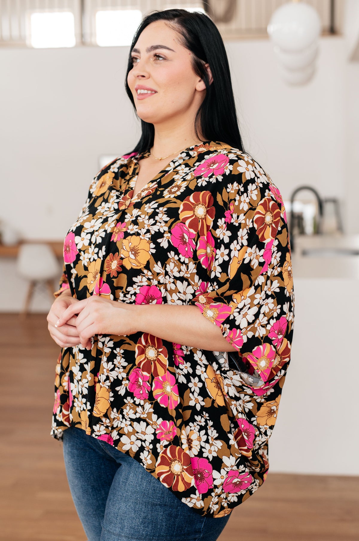 Take Another Chance Floral Print Top - Mack and Mav Boutique 