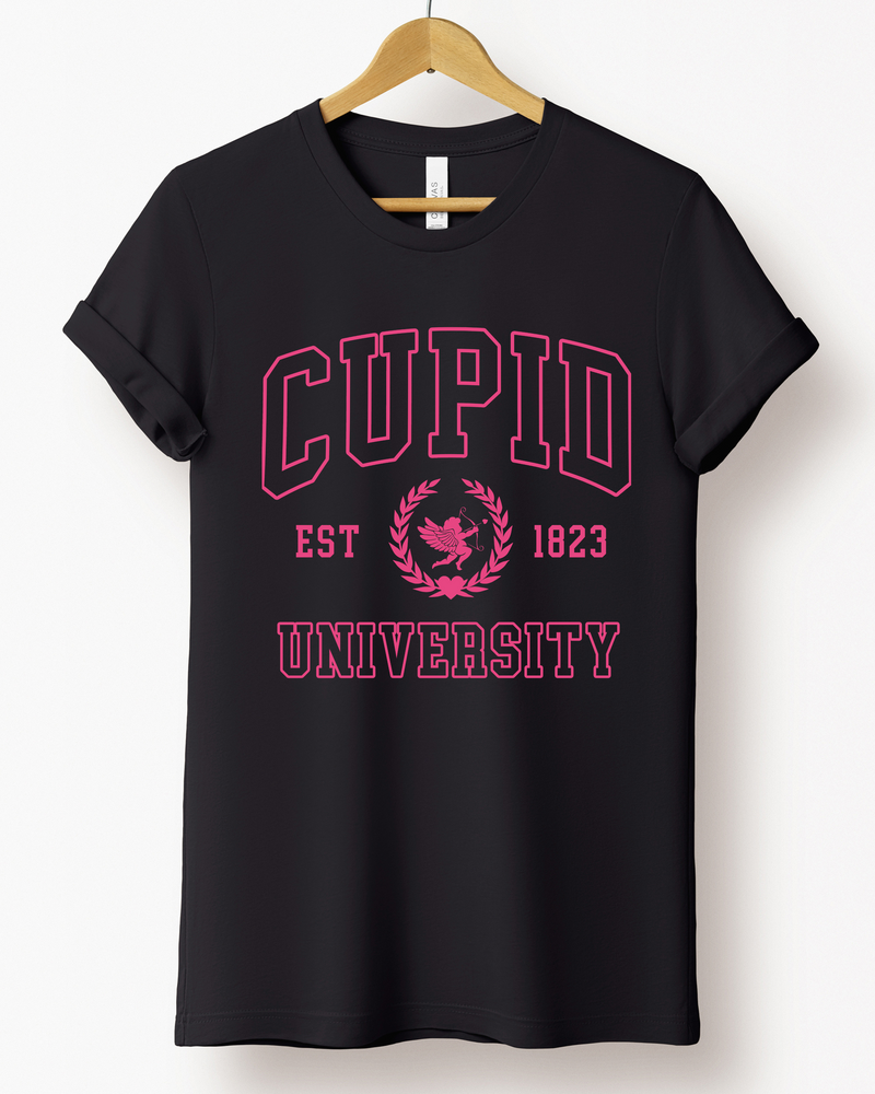 CUPID UNIVERSITY TEE (BELLA CANVAS) - Mack and Mav Boutique 